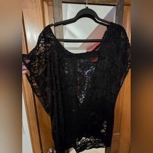 2XL Torrid Sheer Lace Blouse